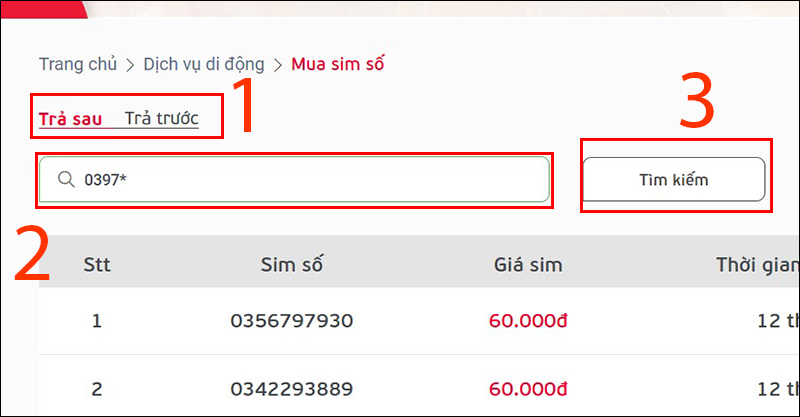 Nhập 0397* để tìm kiếm